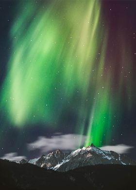Colorful aurora borealis 