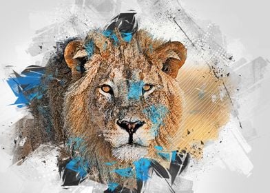 Lion abstract