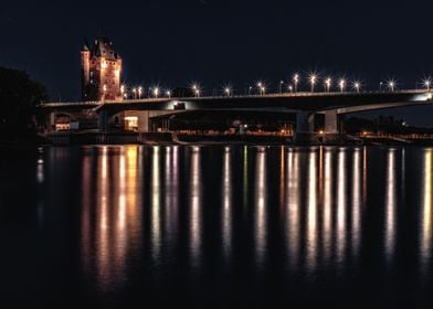 Nibelungenturm at Night