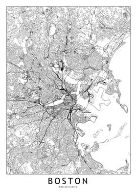 Boston White Map