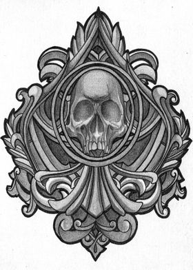 Vampire skull #BW18