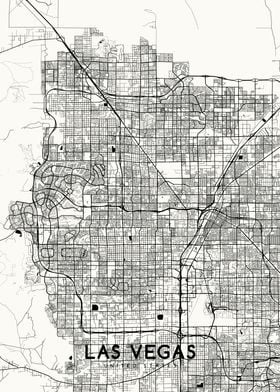 Las Vegas map white