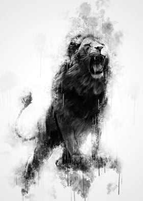 Mighty Lion BW