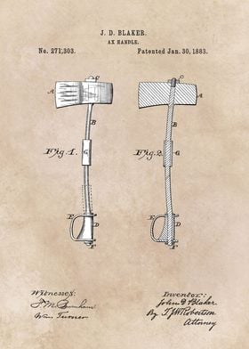 patent Blaker Ax handle 18