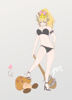 bowsette and goomba