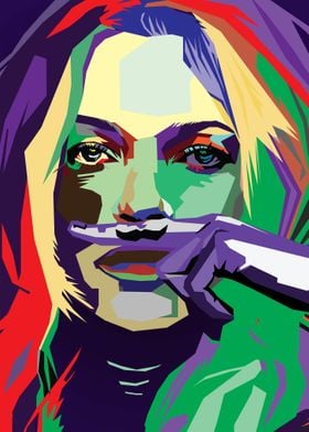 Kate Moss WPAP Pop Art