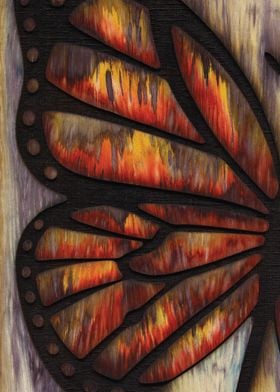 Grunge Fire Butterfly