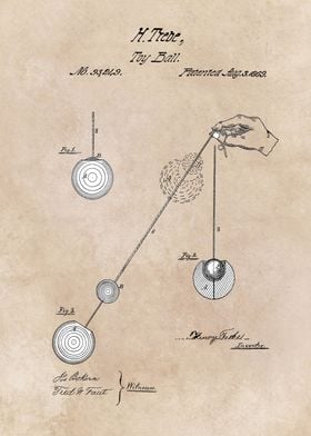 patent Trebe toy ball 1869