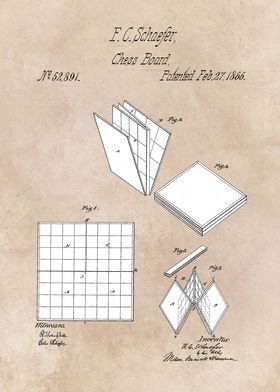 patent Schaefer Chess boar