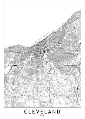 Cleveland White Map