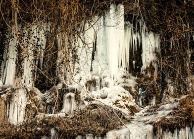 the ice waterfall