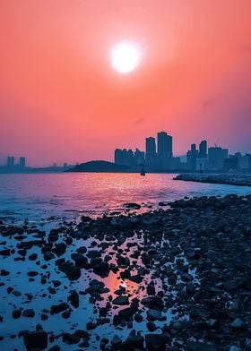 Busan Coast and Skyline