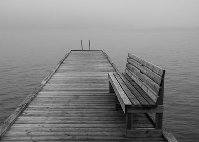 bench on jetty