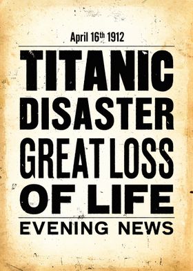 TITANIC NEWSPAPER HEADLINE