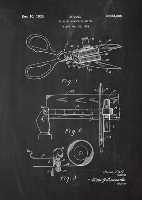 1934 Scissors Measuring