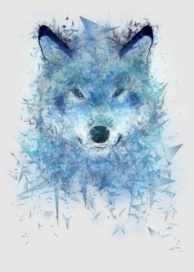 Azure crystal wolf