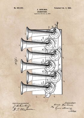 patent Berliner Gramophone