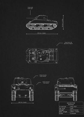 M4A3 Sherman Blueprint