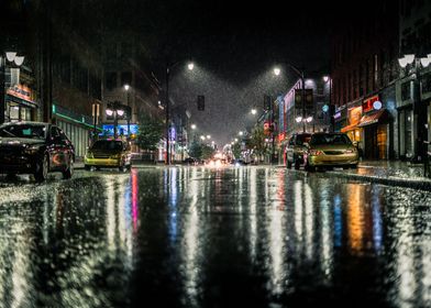 Rain Storm in the City