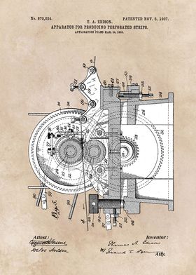 patent Edison Apparatus fo