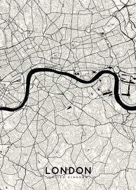 London map white