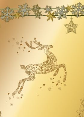 Golden reindeer