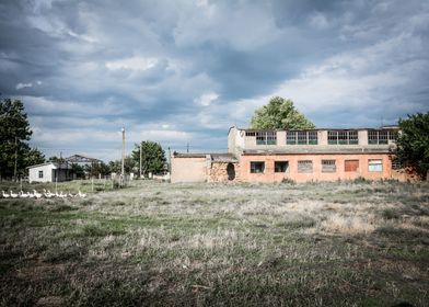 Abandoned farm building