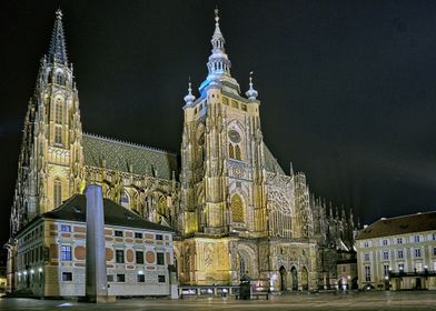 Prague Cathedral by Night2