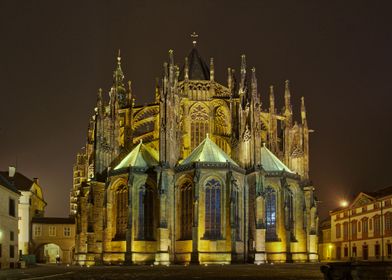 Prague Cathedral by Night