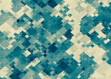 blue geometric pixel