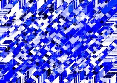 blue geometric pixel