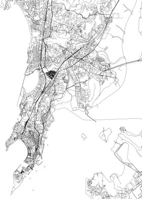 Mumbai  White Map