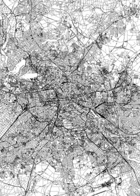 Berlin White Map