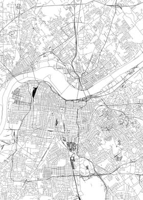 Louisville White Map