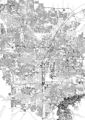 Las Vegas White Map