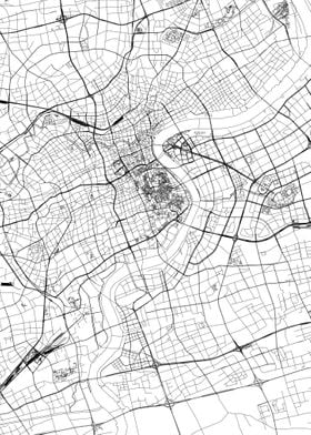 Shanghai White Map