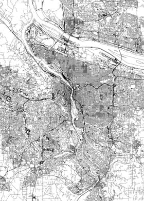 Portland White Map