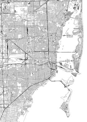 Miami White Map