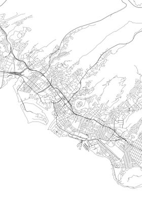 Honolulu White Map