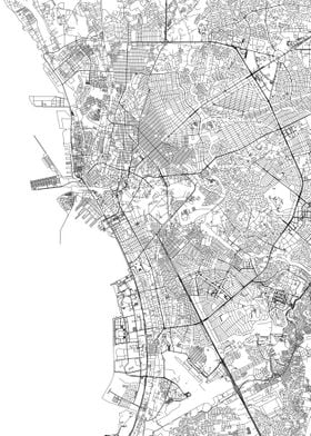 Manila White Map