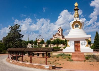 Near the Buddha temple