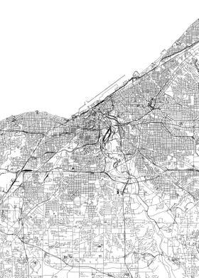 Cleveland White Map