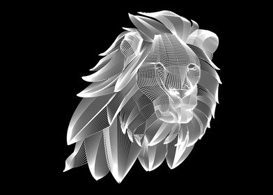 the mesh lion head black