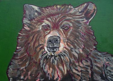painting of CA brown bear 