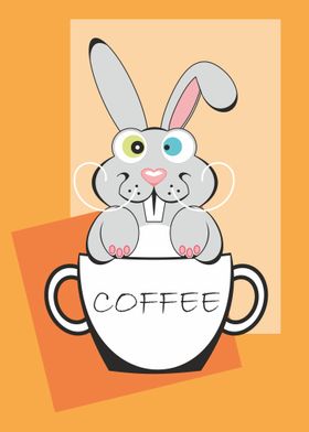 Rabbit soaked in coffee