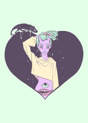 Alien Monster Girl Art