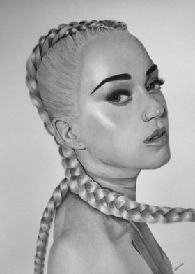 Pencil Art of katy perry