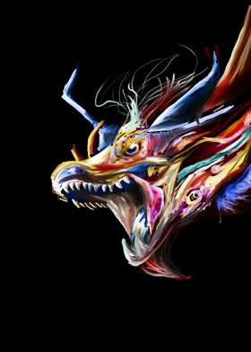 Colorful Mythical Dragon