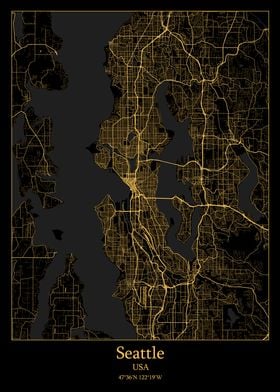 Seattle USA Map