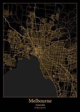 Melbourne city map